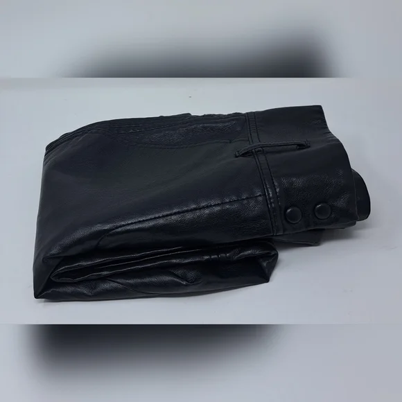 Wilfred Free Women's Faux Leather Pants Black High Waist Size 00 13"" Waist - Picture 6 of 15